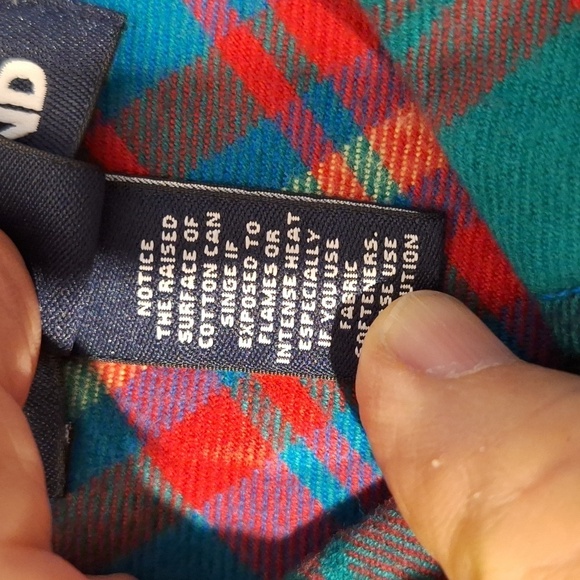 Z  Lands End casual button down  long sleeve flannel shirt plus size 26W - Picture 4 of 5